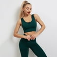 thumbnail image 3 of Women's Sports Bra & Leggings Set - Cropped Yoga Pants, Polyester Spandex, High Waist - S-XL Sizes, 3 of 5