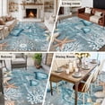 thumbnail image 6 of Area Rug 72×108in, Marine Jellyfish Starfish Coral Floor Carpet Living Room Rug, Retro Underwater Life Shell Non-Slip Welcome Mat Indoor Rugs for Bedroom Dining Room, 6 of 9