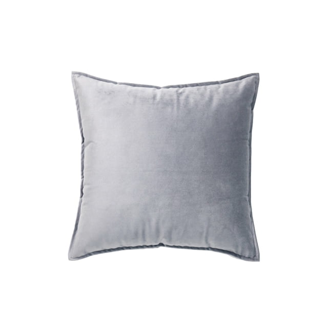 Cateissary Funda para cojín de asiento, repuesto de Color sólido, suave, decorativa, respetuosa con la piel, reutilizable, funda de almohada Decoración del hogar Gris 45x45cm
