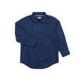 thumbnail image 4 of Leveret Kids & Toddler Boys Long Sleeve Uniform Cotton Dress Shirt Variety of Colors (Size 2-14 Years) (Navy, 8 Years), 4 of 4
