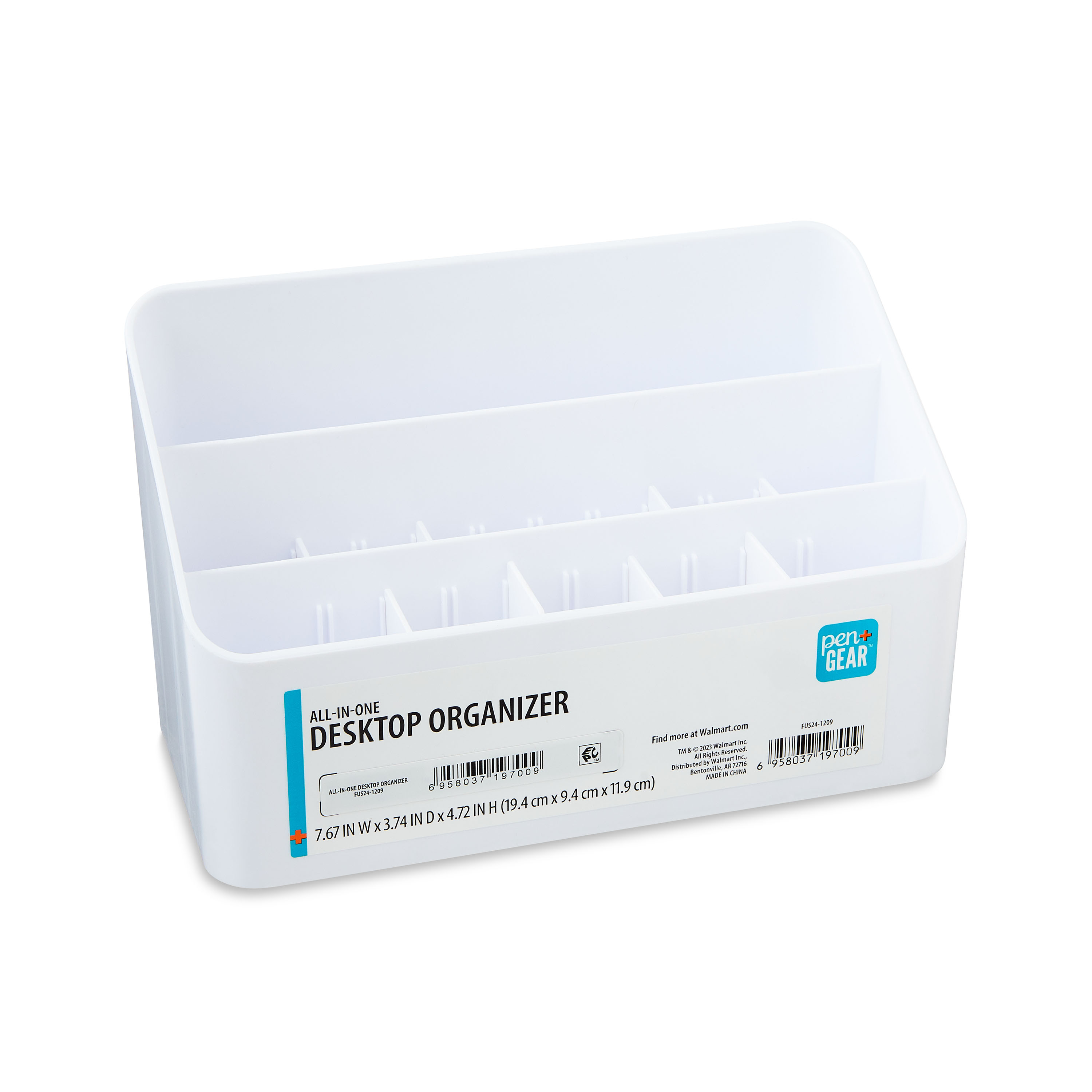 Pen+Gear White All in One Desktop Storage Organizer for School and Office Supplies