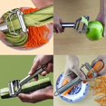 thumbnail image 5 of Stainless Steel Multi-function Vegetable Peeler, Julienne Cutter Slicer Scraper Potato Peelers Fruit Peeler - J, 5 of 5