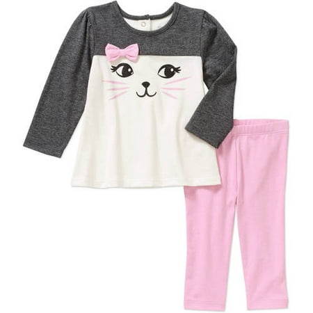 Newborn Baby Girls' Knit Tunic and Leggings Outfit Set