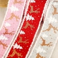 thumbnail image 2 of Kearding Cinta para envolver árboles, Festival, costura, tela de lino, ancho, accesorios para manualidades DIY, cintas de regalo, coronas, Kits de decoración para fiestas Rojo, 2 of 6