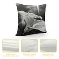 thumbnail image 4 of JEUXUS Calla Lily Black and White Flower Pictures Plush Pillowcase Square White, 4 of 5