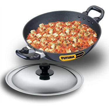 Hawkins Futura Kadhai Fry Pan with Steel Lid, 2.5 Liter