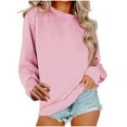 thumbnail image 2 of Aboser Sweatshirt for Women Long Sleeve Crewneck Shirts Cozy Casual Pullover Tops Oversized Lightweight Tunic Blouse Oversized Sweatshirts without Pocket, 2 of 5