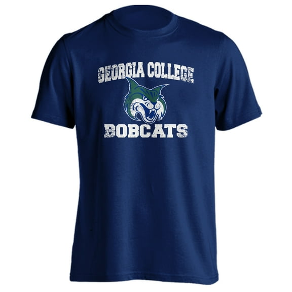 Georgia College GCSU Bobcats Distressed Retro Short Sleeve T-Shirt