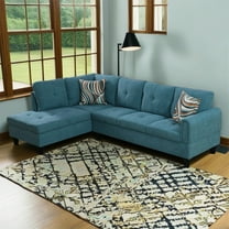 Hommoo Sofa Set,Flannel Living Room Sofa Set,Sectional Couches for Living Room, Green