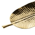 thumbnail image 5 of DecMode 25"W, 2"H Gold Metal Leaf Tray, 2-Pieces, 5 of 7