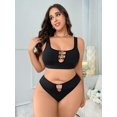 thumbnail image 3 of Plus Heart-ring Cut Out Lingerie Set, 3 of 4