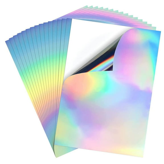RABBITH 20Pcs Lamination Sticker Paper Clear A4 Printable Vinyl Labels Crafts Decal
