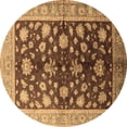 thumbnail image 1 of Ahgly Company Indoor Round Oriental Brown Industrial Area Rugs, 7' Round, 1 of 4