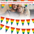 thumbnail image 2 of CAROOTU Rainbow Pennant Banner Colorful Stripes String Flags Decoration for Garden Restaurant Courtyard, 2 of 7