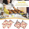 thumbnail image 6 of Oven Mitts and Pot Holders 4 Piece, Popsicle print High Heat Slip Resistant Oven Mitt and Trivets Set Kitchen Oven Glove Pot Holders for Cooking Baking Grilling, 6 of 7