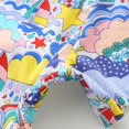 thumbnail image 6 of GYRATEDREAM Little Girls Short Sleeve Cotton Casual Dress Cotton Cartoon Appliques Crew Neck Basic Tunic Shirt Dresses Princess Sundress for 2Y Blue, 6 of 9