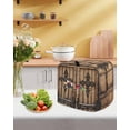 thumbnail image 5 of Farmhouse Brown Stand Mixer Dust Cover with Storage Pocket & Handles,Rustic Wooden Historical Barn Door Plank Fits All Tilt Head & Bowl Lift Kitchen Appliance Cover Organizer Accessories,6-8 Quart, 5 of 6