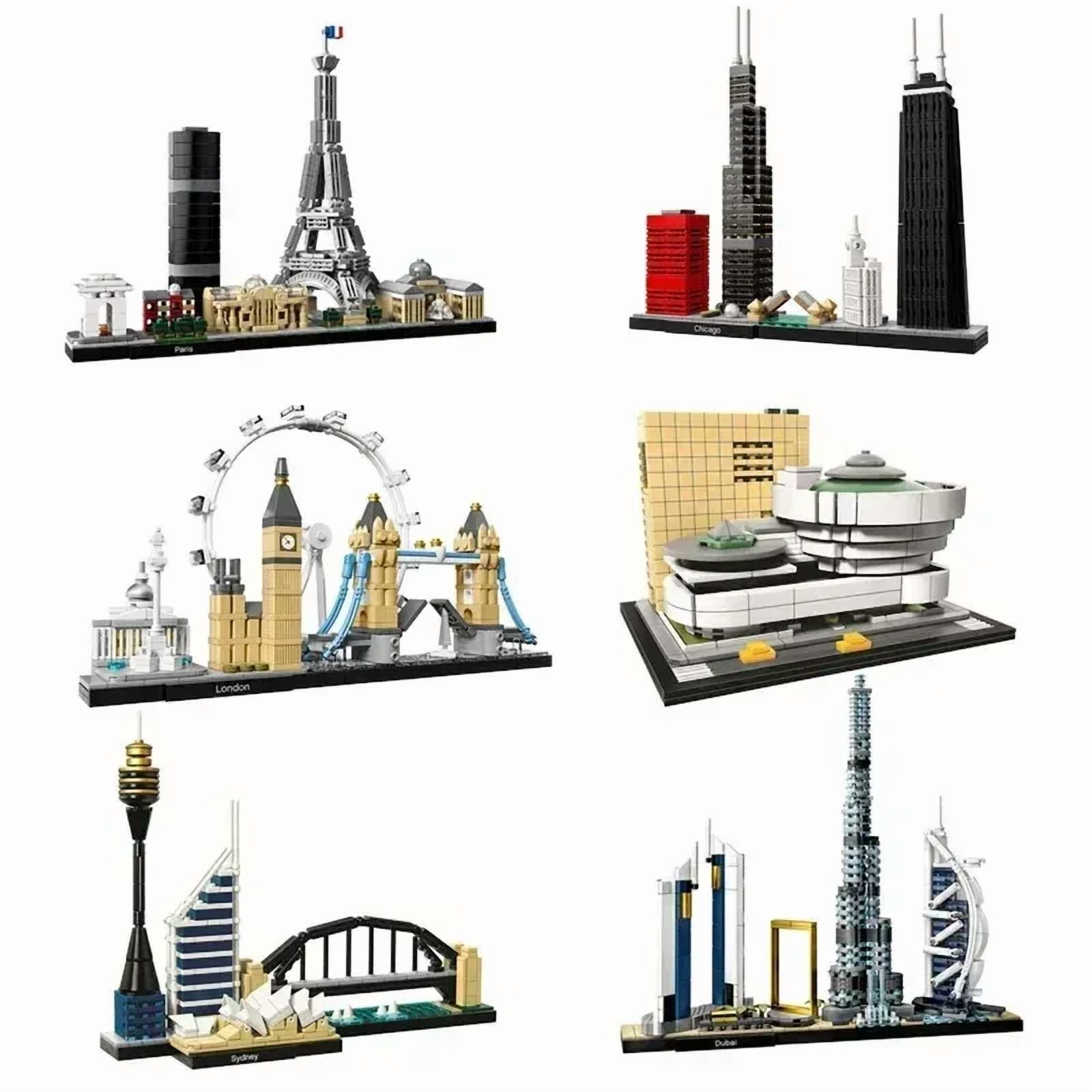 LEGP 2016-2025 Architecture Skylines Collectible Series Of Building Blocks Kit, Collectible Architecture Model Set For Adults
