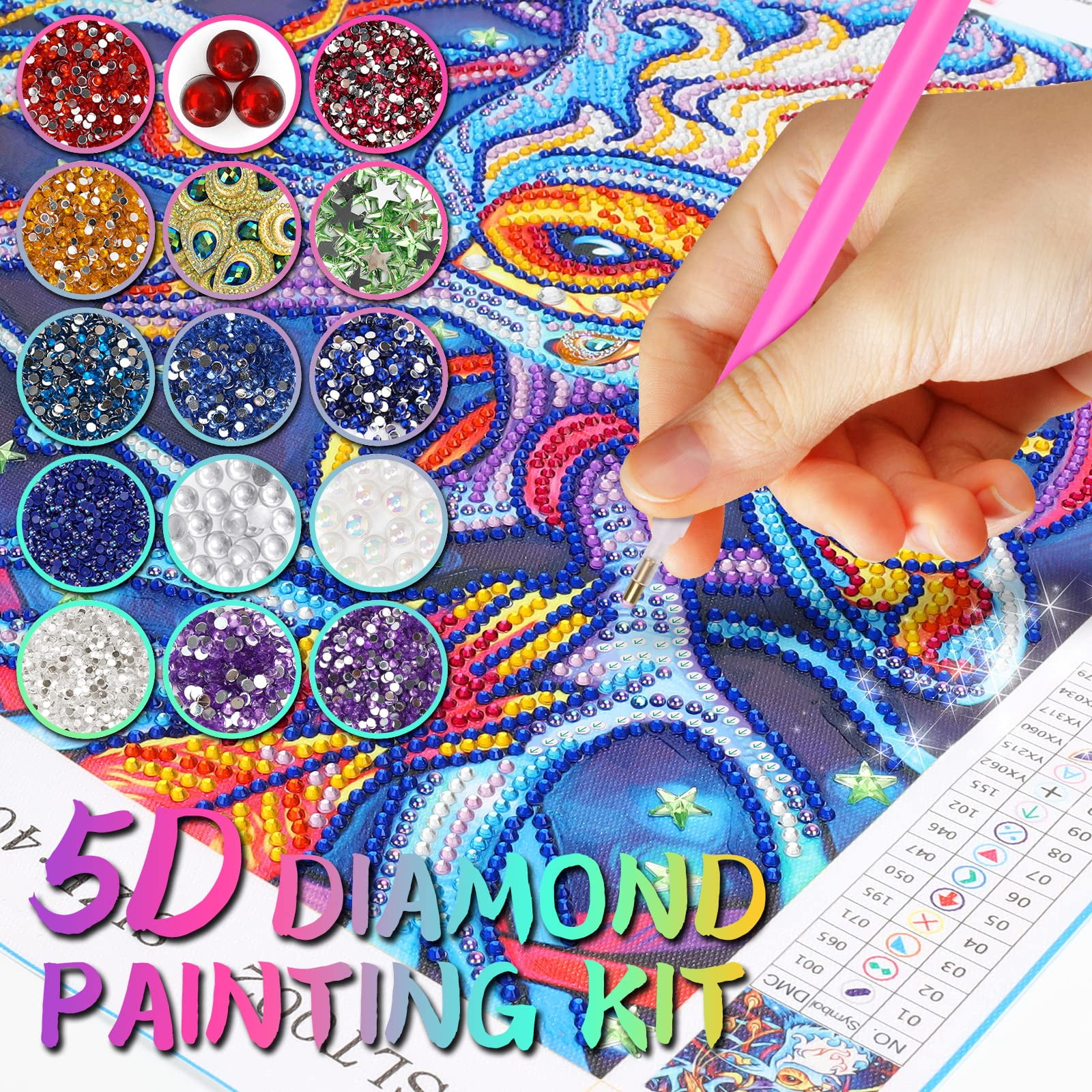 Arts and Crafts Gifts for 10 11 12 13+ Year Old Girls Kids, DIY 5D Diamond Painting for Girls Adults Teenage Kids Age 8 9 11 12 Diamond Art Kits