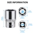thumbnail image 2 of Juego de Dados HouseUp 14 mm con Carraca 3/8" de 6 Piezas, 2 of 6