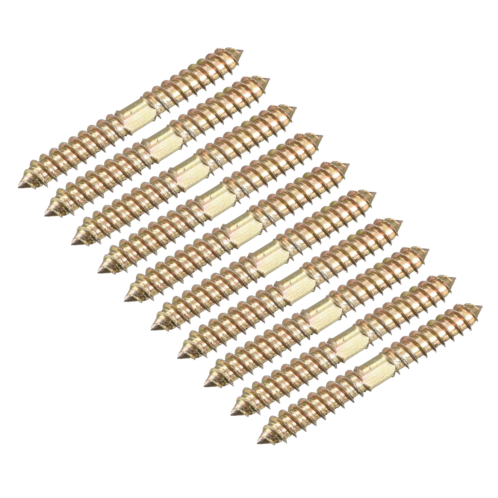 8x70mm Hanger Bolts, 12 Pack Double Ended Thread Wood to Wood Dowel