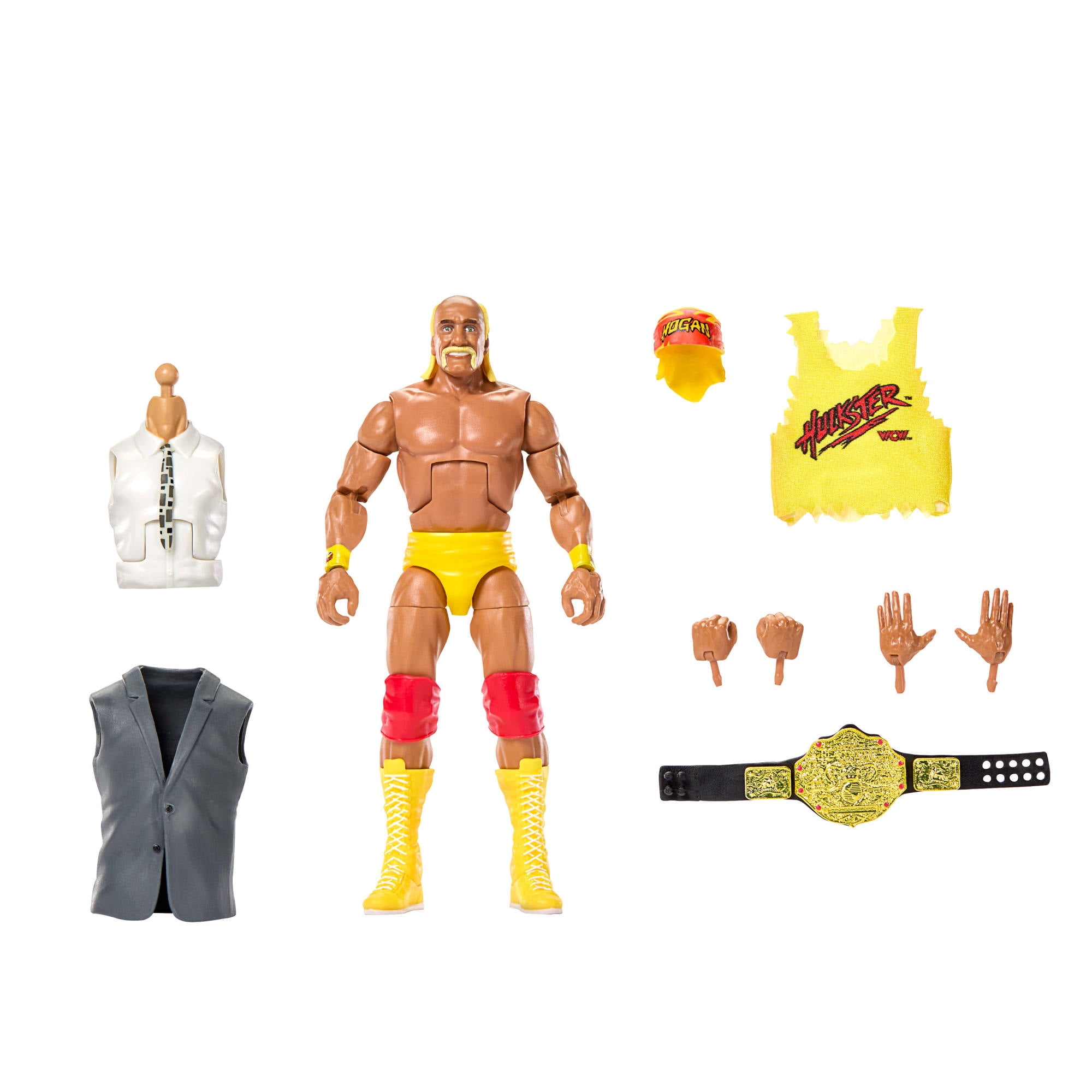 WWE Hulk Hogan Ultimate Edition Action Figure with Swappable Heads