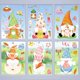 thumbnail image 3 of 6 uds. Pegatinas de ventana de Pascua feliz, pegatinas de huevos de gnomo de conejito, calcomanías de ventana de Pascua esquí esquí Gafas de esquí, 3 of 5