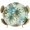Green, variant on Fitted Round Tablecloths Elastic Edged Table Covers 36"-44",Tropical Palm Coconut Leaves Waterproof Dining Room Table Cloth