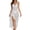 White-1, variant on Womens Lingerie Lace Babydoll Nightgown Layered Ruffle Chemise Halter Mesh See Through Side Slits V Neck Nightwear Sleepwear Boudoir Outfits Black M