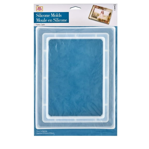 Mod Podge Resin Silicone Picture Frame Mold, 5" x 7" Opening, Clear