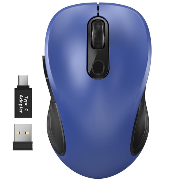 Mouse Inalambrico WisFox M01 Ergonomico 2.4GHz 1600 DPI 6 Botones Receptor USB