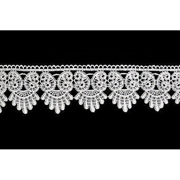 Kiddo 3" White or Ivory Scalloped Victorian DIY Sewing Venice Lace Trim by Yard