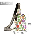 thumbnail image 2 of FORMRS Womens Crossbody Sling Bag Travel Daypack Shoulder Chest Backpack, Vegetables Pattern, 2 of 7