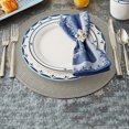 thumbnail image 4 of Round Braided Placemats Set of 4, Washable Heat Resistant Cotton Polyester Circle Place Mats for Kitchen Dining Table(15Inch,Silver), 4 of 4