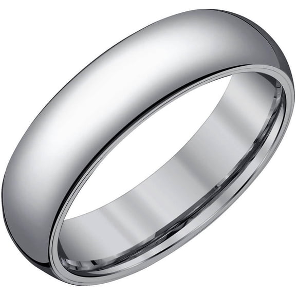 Mens 6mm Half Round Tungsten Band