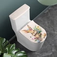thumbnail image 3 of HELLHERO Bathroom Toilet Lid Cover Set for Adjustable Polyester Fabric Fits All Toilet Shapes Easy to Install Washable Soft Non-Slip Adds Holiday Charm, 3 of 8