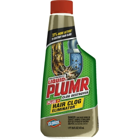 (2 pack) Liquid-Plumr Hair Clog Eliminator removes tough hair clogs, 16