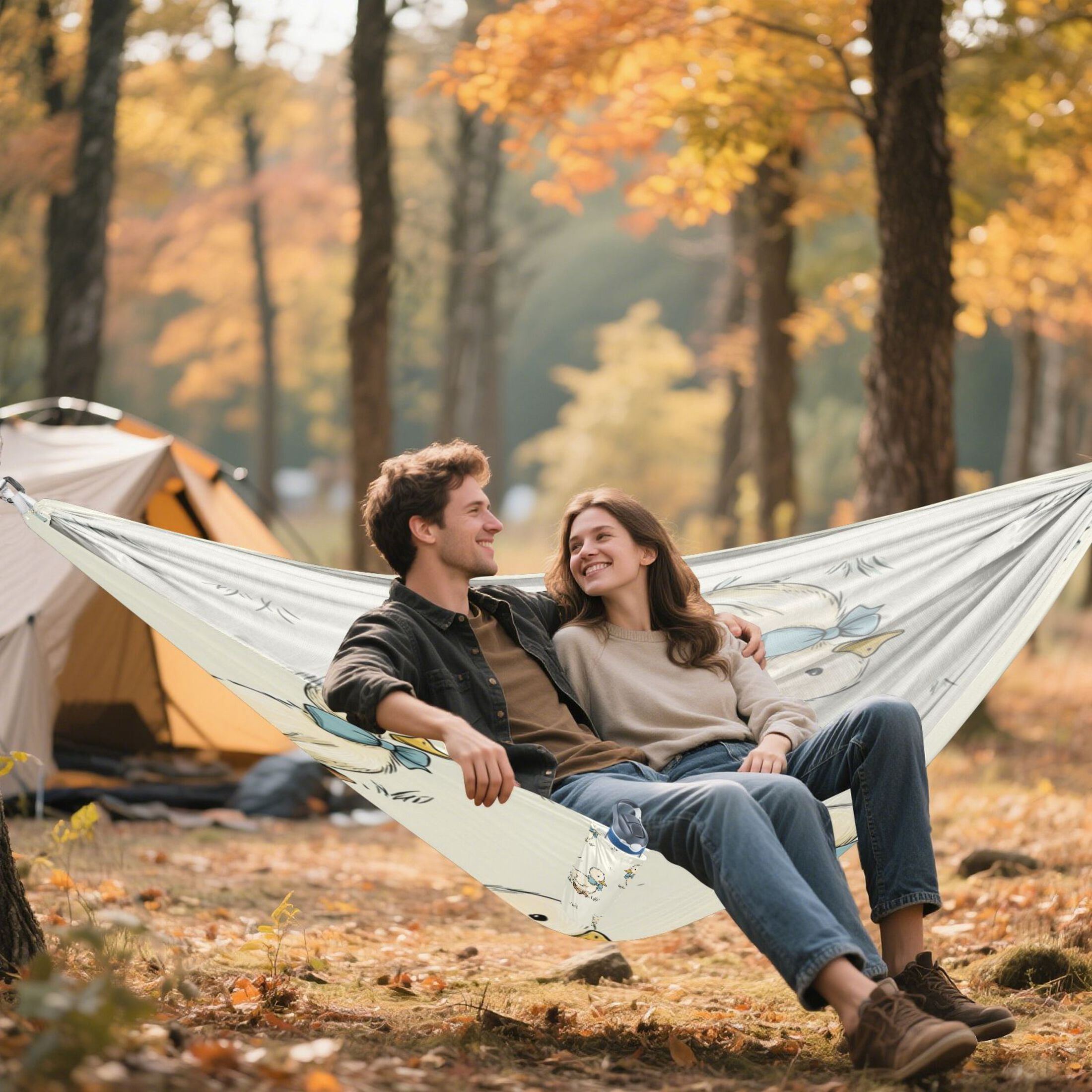 Hammock Camping Hammock Nylon Portable Hammock Travel Camping Hammock Adorable White Duck Design