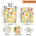 thumbnail image 5 of Yayeee 2 Pack Qtip Holder Bathroom Cotton Swab Canister with Lid Clear Dispenser Set, Candy Lemon, 5 of 6