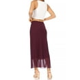 thumbnail image 3 of Women's High Rise Chiffon Overlay Maxi Draped Skirt with Waist Tie Accent., 3 of 6