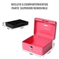 thumbnail image 3 of Pequeña Caja De Seguridad Vimi Con Cerradura Y Ranuras Alcancía rosa, 3 of 8