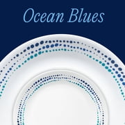 Corelle Ocean Blues 18-Piece Glass Dinnerware Set (Service for 6)