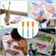 thumbnail image 5 of 10pcs Flat Paint Brushes, 2.5cm Wide Watercolor & Gouache Paintbrush Flat Acrylic Brush Bulk Nylon Synthetic Oil Painting Brushes for Professional Art, 5 of 5