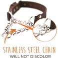 thumbnail image 4 of Mighty Paw Leather Dog Training Collar, Martingale Dog Collar with Stainless Steel Chain, Large, 4 of 9