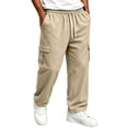 thumbnail image 2 of Trgacdwlo S-5XL Cargo Pants for Men Wide Leg Mens Sweatpants with Pocket Elastic Waist Drawstring Athletic Mens Lounge Pants, 2 of 8