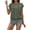 Green, variant on CAIVO Women Shirts Casual Plus Size Batwing Sleeve Half Sleeve T Shirt Loose Fit Round Neck Blouse For Summer Solid Color Breathable Tops