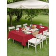 thumbnail image 4 of Outdoor Tablecloths with Umbrella Hole & Zipper, Cherry Blossoms Rectangle Tablecloth 52x70 Inch, Japanese Spring Floral Leaves Rustic Red Waterproof Table Cloth, Patio/Pool/Picnic Table Covers, 4 of 8