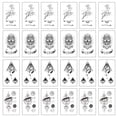 thumbnail image 1 of 24 hojas de tatuajes temporales para mujeres niñas cuello brazo, tatuajes falsos muslo, tatuaje adultos, 1 of 6