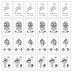 thumbnail image 1 of 24 hojas de tatuajes temporales para mujeres y niñas, cuello, brazo, muslos, adultos., 1 of 6