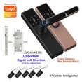 thumbnail image 2 of Door Lock, Biometric Electronic Door Lock Digital Black Smart Lock Tuya App Remote Unlocking Keyless Lock Fingerprint Door Lock ,Easy to Install, 2 of 6